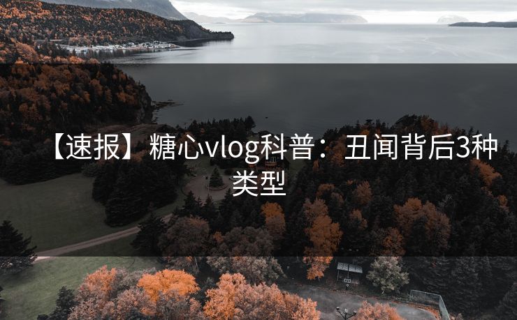 【速报】糖心vlog科普：丑闻背后3种类型
